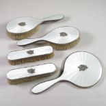 Ladies Vanity Set Silver and Enamel HM  865g