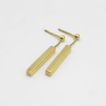 9ct gold drop earrings (without butterfly backs) 1.4g