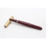 Vintage PARKER 51 Burgundy FOUNTAIN PEN w/ Rolled Gold Cap WRITING // Vintage PARKER 51 Burgundy