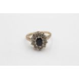 9ct Gold Diamond & Sapphire Dress Ring (3g) Size M