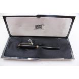 Vintage MONTBLANC 22 Black FOUNTAIN PEN w/ 14ct Gold Nib WRITING Boxed // Vintage MONTBLANC 22 Black