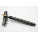 Vintage WATERMAN W2 Grey FOUNTAIN PEN w/ 14ct Gold Nib WRITING // Vintage WATERMAN W2 Grey