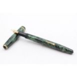 Vintage CONWAY STEWART 73 Green Fountain Pen w/ 14ct Gold Nib WRITING // Vintage CONWAY STEWART 73