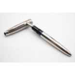 MONTBLANC Meisterstuck Stainless Steel FOUNTAIN PEN w/ 18ct Nib WRITING // MONTBLANC Meisterstuck