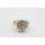 10ct Gold Diamond Cluster Ring (2.9g) Size I