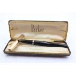 Vintage PARKER 51 Black FOUNTAIN PEN w/ Rolled Gold Cap, Box Etc WRITING // Vintage PARKER 51