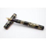 Vintage MABIE TODD Swan Leverless Green FOUNTAIN PEN w/ 14ct Gold Nib WRITING // Vintage MABIE