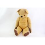 Vintage Large Size Straw - Filled Jointed TEDDY BEAR // Vintage Large Size Straw - Filled Jointed