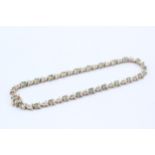 9ct Gold Diamond & Emerald Link Bracelet (6g)