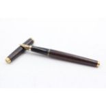 Vintage PARKER 75 Brown Lacquer Fountain Pen w/ 14ct Gold Nib WRITING (18g) // Vintage PARKER 75