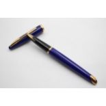 WATERMAN Carene Blue Lacquer Fountain Pen w/ 18ct Gold Nib WRITING // WATERMAN Carene Blue Lacquer