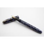 Vintage CONWAY STEWART 75 Navy FOUNTAIN PEN w/ 14ct Gold Nib WRITING // Vintage CONWAY STEWART 75