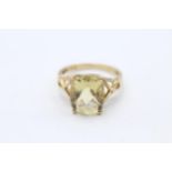 9ct Gold Citrine Single Stone Cocktail Ring (3.4g) Size P
