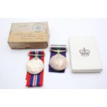 2 x Boxed WW2, GSM, Palestine 1945-48 Medals, GSM L/Cpl Lloyd RMP, War Same Name // In vintage