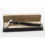 Vintage PARKER 51 Black FOUNTAIN PEN w/ Brushed Steel Cap WRITING Boxed // Vintage PARKER 51 Black