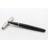 Vintage PARKER 51 Black FOUNTAIN PEN w/ Brushed Steel Cap WRITING Cased // Vintage PARKER 51 Black