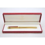 Must De CARTIER Gold Plated Rollerball Pen In Original Box -019111 (33g) // UNTESTED In previously