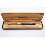 Vintage PARKER 61 Grey FOUNTAIN PEN w/ Rolled Gold Cap, Box WRITING // Vintage PARKER 61 Grey