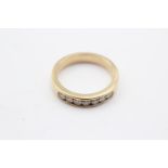 9ct Gold Diamond Seven Stone Band Ring (4g) Size O