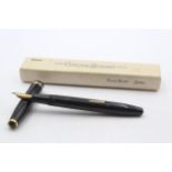 Vintage CONWAY STEWART 85L Black Fountain Pen w/ 14ct Gold Nib WRITING Boxed // Vintage CONWAY