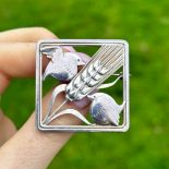 A Silver Wren Brooch By Arno Malinowski For Georg Jensen (22g)