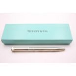 TIFFANY & CO. Stamped .925 Sterling Silver Ballpoint Pen Biro WRITING Boxed 31g // In previously