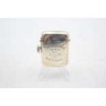 Antique 1919 Birmingham Sterling Silver Vesta Case w/ WW1 Engraving (31g) // w/ WW1 Related Personal