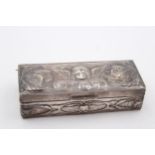 Antique Victorian 1901 London Sterling Silver Cherub Trinket Box (83g) // Maker - William Comyns &