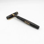 Vintage MABIE TODD Swan Self Filler Black FOUNTAIN PEN w/ 14ct Gold Nib WRITING // Vintage MABIE