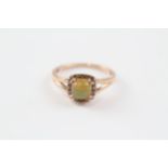 14ct Gold Diamond & Opal Dress Ring (2.7g) Size N