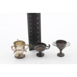 3 x Antique Hallmarked .925 Sterling Silver Miniature Trophies Inc Edwardian 17g // In antique