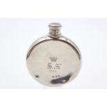 Antique Victorian 1863 Birmingham Sterling Silver Gents Hip Drink Flask (107g) // w/ Personal