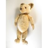 Vintage MERRYTHOUGHT Jointed Mohair Teddy Bear w/ Glass Eyes // Approx Height: 54cm Item is in