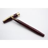 Vintage SHEAFFER Imperial Burgundy Fountain Pen w/ 14ct Gold Nib WRITING // Vintage SHEAFFER