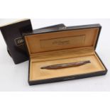 Vintage S.T DUPONT Silver Plated Cased Ballpoint Pen / Biro In Original Box // WRITING In previously