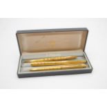 Vintage PARKER 95 Gold Plated Fountain Pen w/ Gold Plate Nib, Ballpoint, Pencil // Vintage PARKER 95