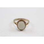 9ct Gold Vintage Opal Set Dress Ring (2.4g) Size M