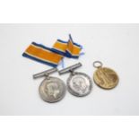3 x WW1 Medals, War Pte Wiggans L.Pool, J. Alexander ERAI RNR, Victory Manc Regt // In antique