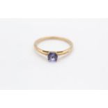 9ct Gold Tanzanite Set Solitaire Ring (1.5g) Size O