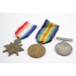 WW1 1914-15 Star Trio Named 12605 Pte T. Anderson Royal Scots Fusiliers // In antique condition