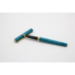 Vintage PARKER 95 Turquoise Lacquer Fountain Pen w/ Gold Plate Nib WRITING // Dip Tested & WRITING