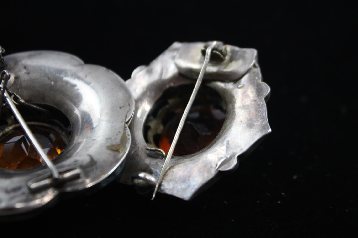 Two Victorian Silver Scottish Revival Hardstone Brooches (45g) // - Image 7 of 7