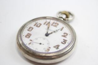 ZENITH STERLING SILVER Men's Vintage Open Face POCKET WATCH Hand-Wind WORKING // ZENITH STERLING