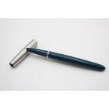 Vintage PARKER 51 Teal FOUNTAIN PEN w/ Brushed Steel Cap WRITING // Vintage PARKER 51 Teal