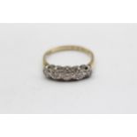 18ct Gold Vintage Diamond Five Stone Ring (2.7g) Size O