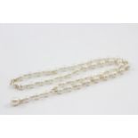 9ct Gold Single Strand Pearl Necklace (12.4g)