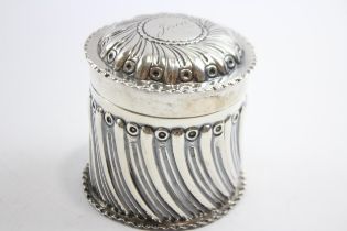 Antique Victorian Hallmarked 1896 London Sterling Silver Vanity Jar / Pot (114g) // Maker - Possibly