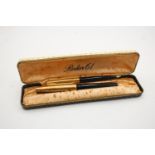 Vintage PARKER 61 Black Fountain Pen w/ 14ct Gold Tipped Nib, Pencil, Box Etc // Vintage PARKER 61