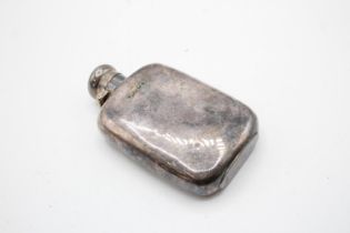 Antique Hallmarked 1913 Birmingham Sterling Silver Gents Hip Flask (76g) // Maker - Unidentifiable