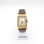 Rotary Maximus Men's 9ct GOLD Cased Vintage WRISTWATCH Hand-wind WORKING C.1940s - glass face